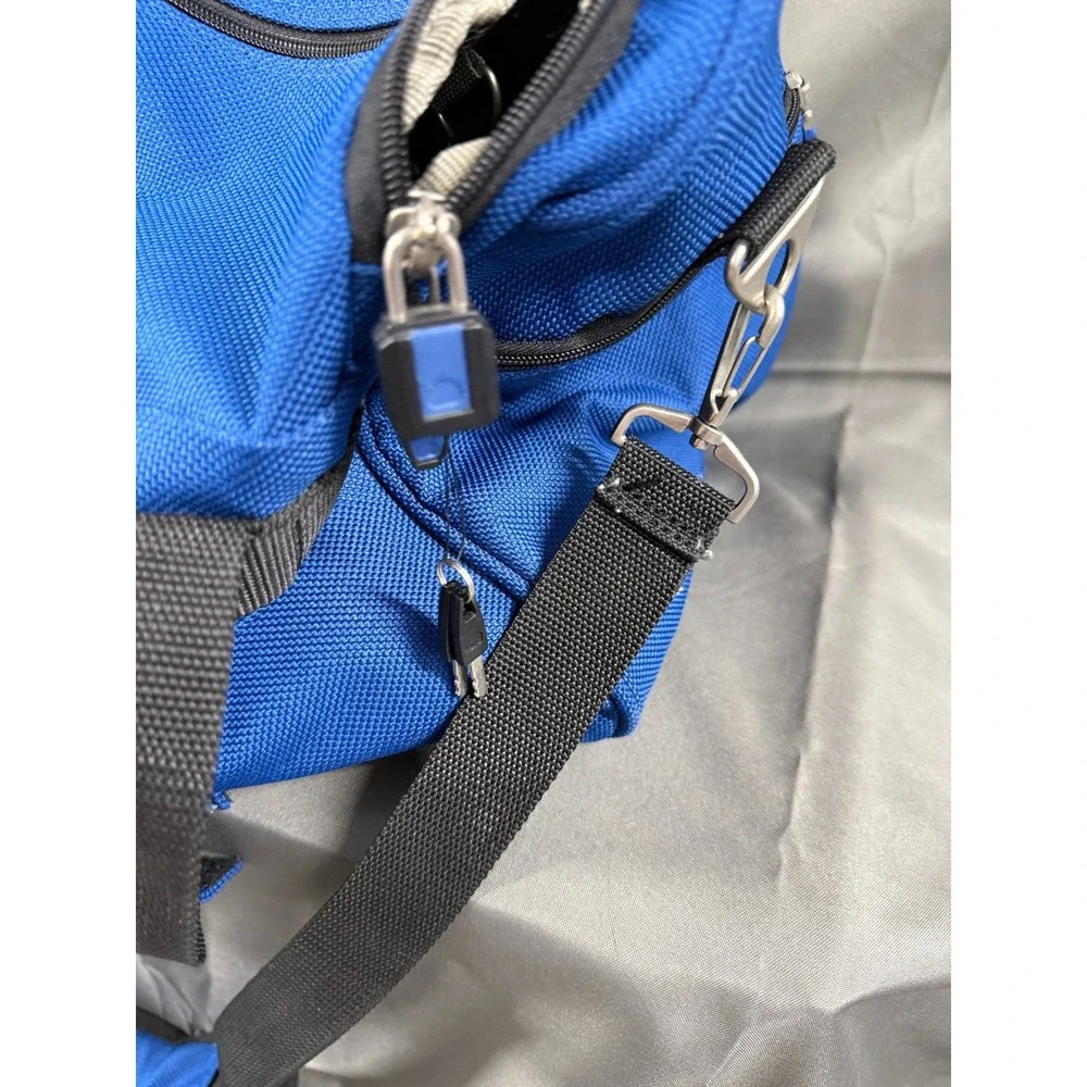 DELSEY Blue Travel Duffel Bag Carry On‎ Shoulder Strap Luggage Weekender